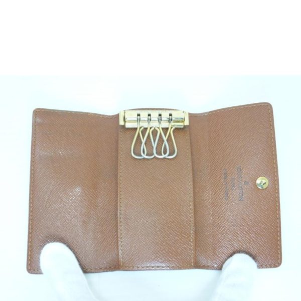 20978 5 Louis Vuitton Multicle 4 Monogram Key Holder Brown