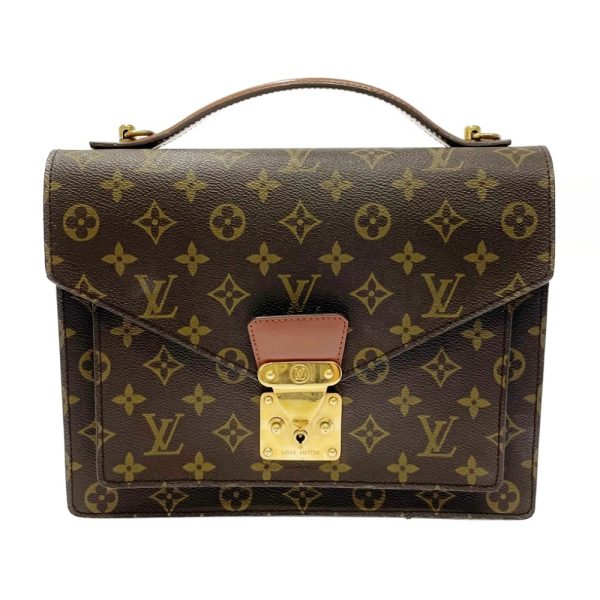 209974 1 LOUIS VUITTON Monogram PVC Monceau 2WAY Business Bag Brown