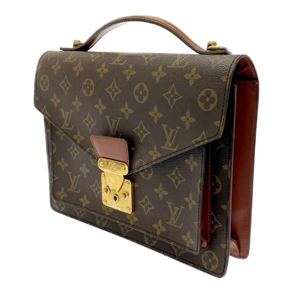 209974 3 LOUIS VUITTON Monogram PVC Monceau 2WAY Business Bag Brown