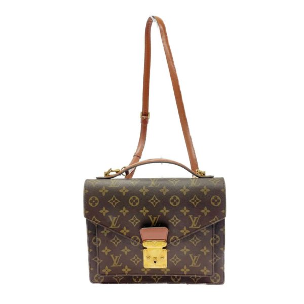 209974 5 LOUIS VUITTON Monogram PVC Monceau 2WAY Business Bag Brown