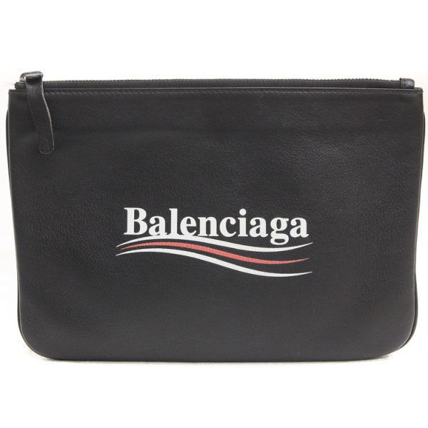 21 3421 02 Balenciaga Everyday Clutch Bag Leather Black