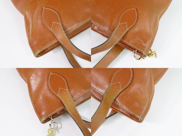 2100020000000650 6 Yves Saint Laurent Leather Shoulder Tote Brown