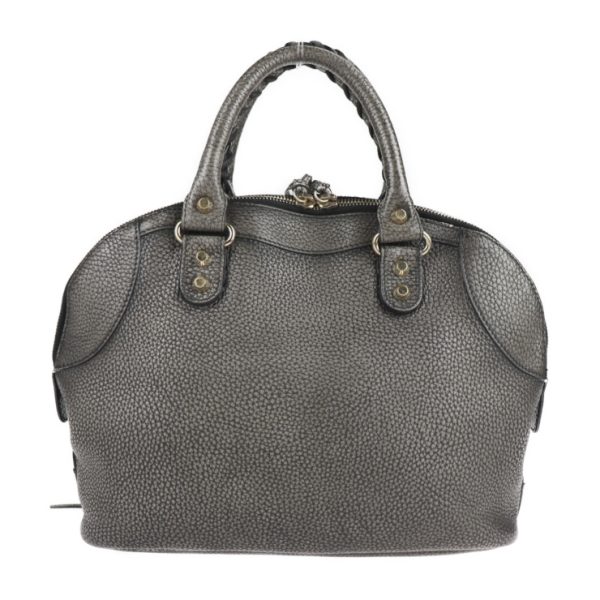 2101083008004 3 Balenciaga Classic Bowling Leather Handbag Gray