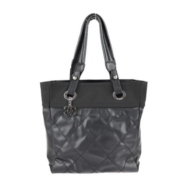 2101093007019 1 Chanel Paris Biarritz Tote PM Handbag Black Mini