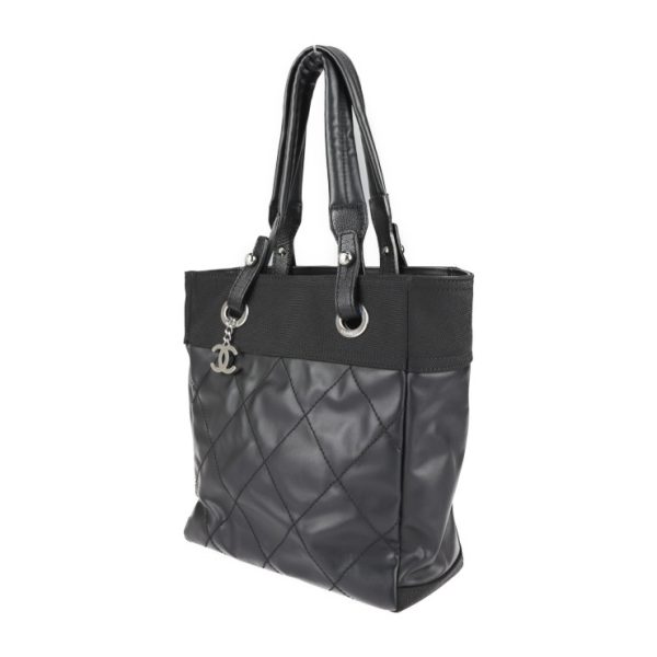 2101093007019 2 Chanel Paris Biarritz Tote PM Handbag Black Mini