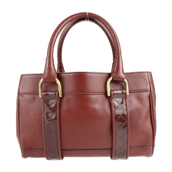 2101123002014 3 Burberry Leather Enamel Tote Bag Bordeaux