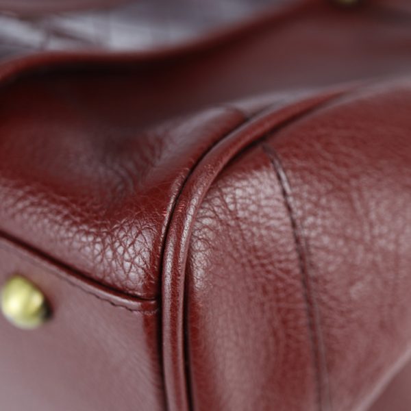 2101123002014 5 Burberry Leather Enamel Tote Bag Bordeaux