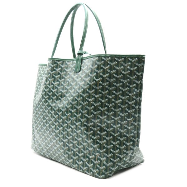 2101218071771 4 Goyard Saint Louis GM Coated Canvas Tote Bag Green