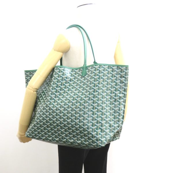 2101218071771 7 Goyard Saint Louis GM Coated Canvas Tote Bag Green