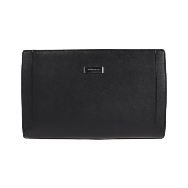 2102033002038 1 Burberry Leather Clutch Bag Black