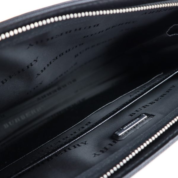 2102033002038 8 Burberry Leather Clutch Bag Black