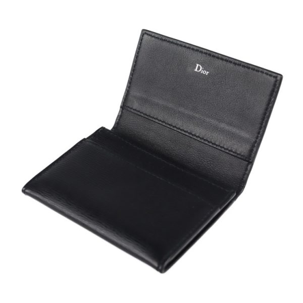 2102043001057 5 Dior Be Black Liege Leather Card Case Black