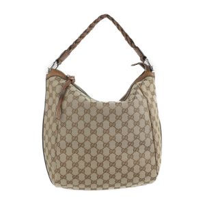 2102123007031 1 Celine Macadam Pattern Canvas Handbag Brown