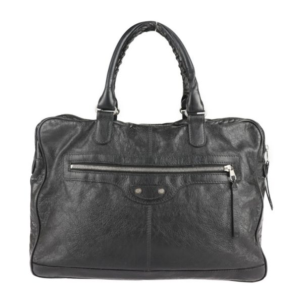 2102123007033 1 Balenciaga Mini Folder Leather Business Bag Black