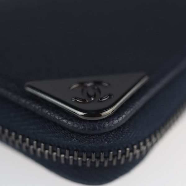 2103023002035 7 Chanel Cocomark Coin Case Leather Dark Navy