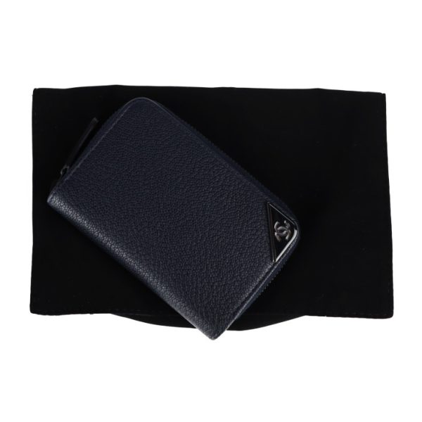 2103023002035 9 Chanel Cocomark Coin Case Leather Dark Navy