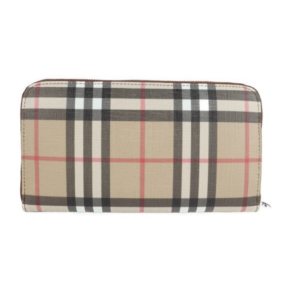 2103023002039 3 Burberry Vintage Check Canvas Leather Long Wallet Beige