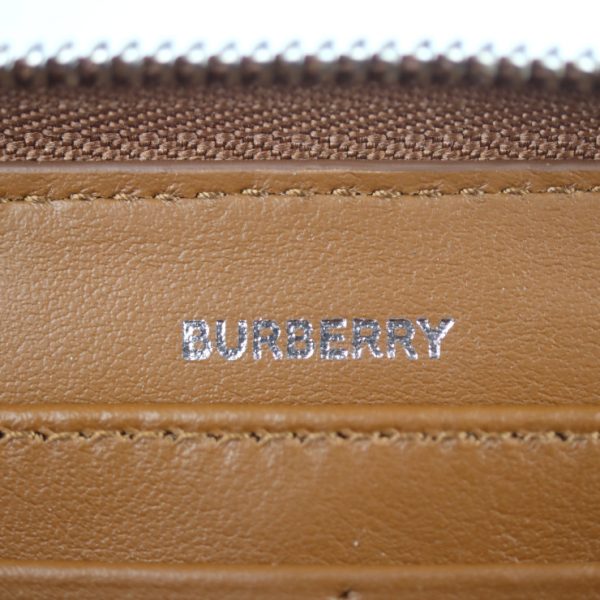 2103023002039 8 Burberry Vintage Check Canvas Leather Long Wallet Beige