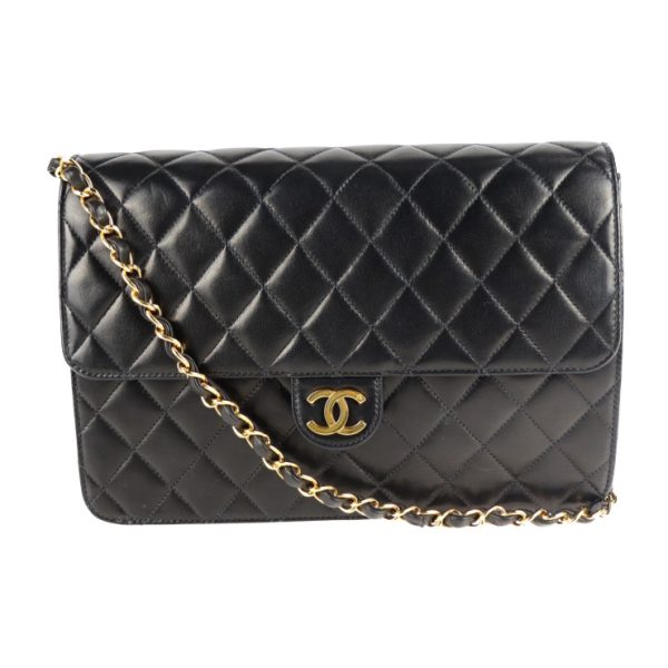 2103041002001 1 Chanel Matelasse Shoulder Bag Push Lock Black