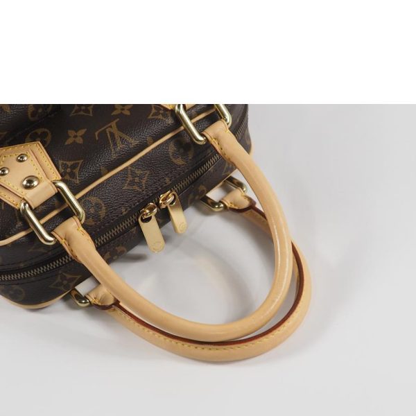 21036 3 Louis Vuitton Manhattan Monogram Handbag Brown