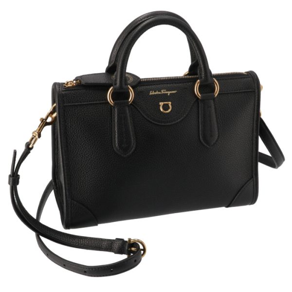 21038800010010 Ferragamo Gancini Mini Tote Bag Black