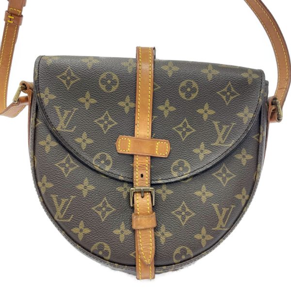 210442 4 LOUIS VUITTON Monogram PVC Chantilly MM Shoulder Bag Brown