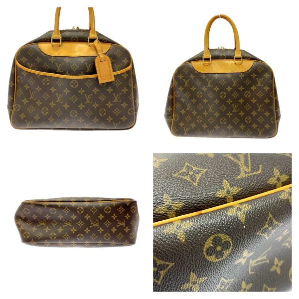 210466 4 LOUIS VUITTON Monogram PVC Deauville Handbag Brown