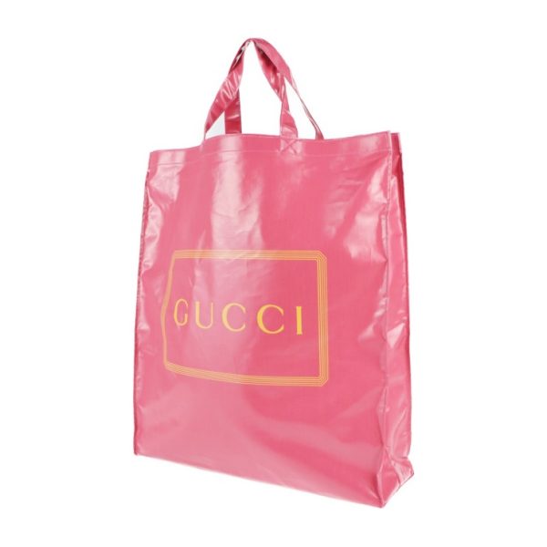 2105043008062 2 Gucci Logo Print Tote Bag Coated Canvas Pink