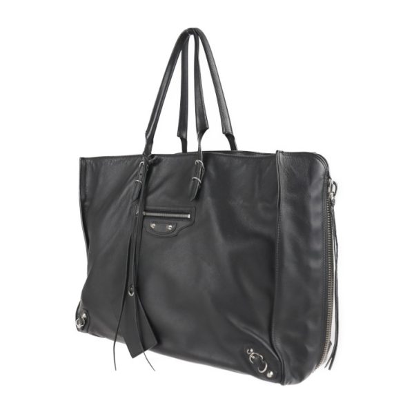 2105073008056 2 Balenciaga Paper A4 Zip Around Leather Tote Bag Black