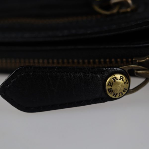 2105073008082 7 Burberry Enamel Leather Shoulder Bag Black