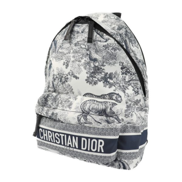 2105111001016 2 Dior Diortravel Nylon Rucksack Light Gray Navy Black