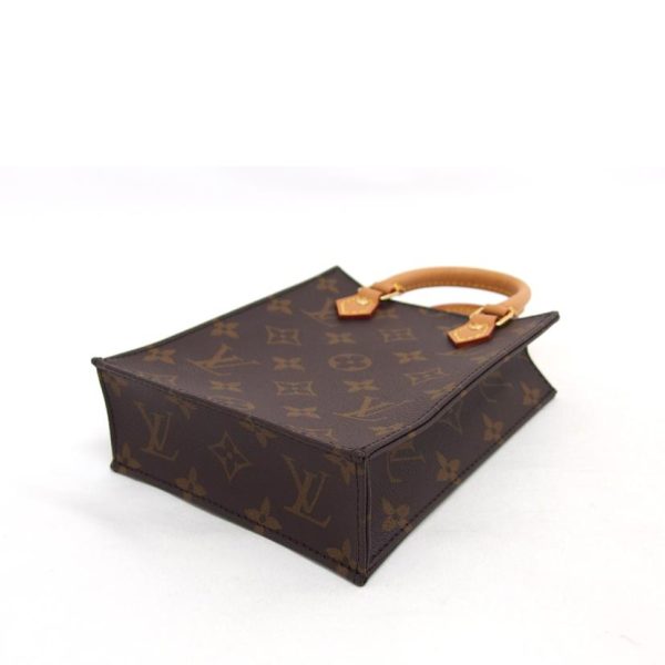 21067 3 Louis Vuitton Petite Sac Plat Monogram Handbag Brown