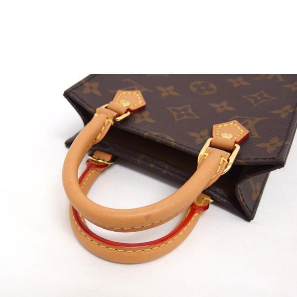 21067 4 Louis Vuitton Petite Sac Plat Monogram Handbag Brown