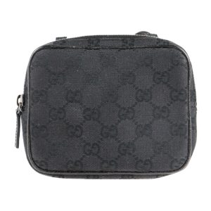 2107043007171 1 Louis Vuitton New Wave Bum Body Bag Leather Black