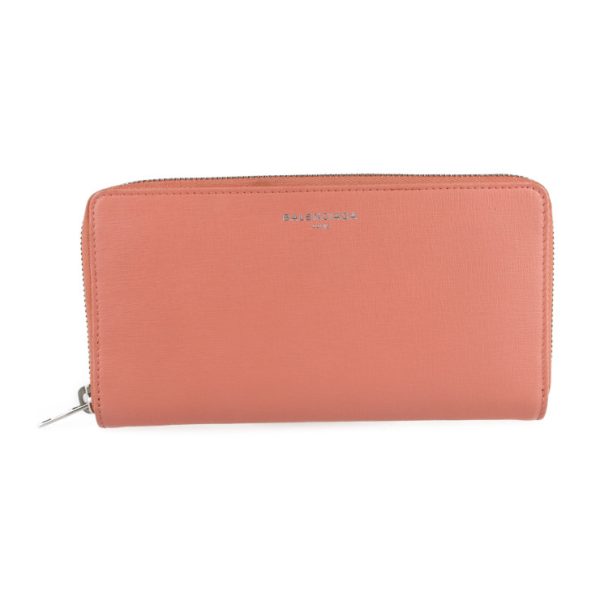 2107043007233 1 Balenciaga Essential Leather Long Wallet Salmon Pink