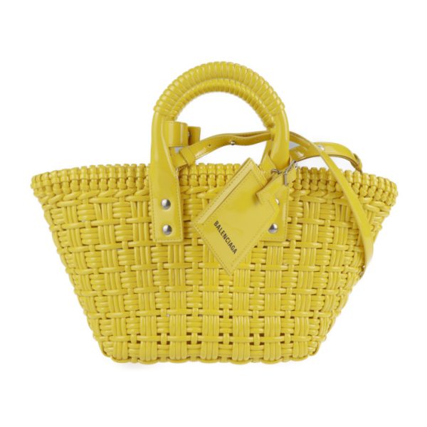 2107113008108 1 Balenciaga Bistro XS Enamel Handbag Yellow