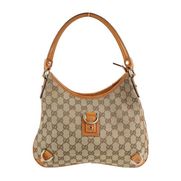 2107113008112 1 GUCCI Abbey Shoulder Bag GG Canvas Beige Orange Brown