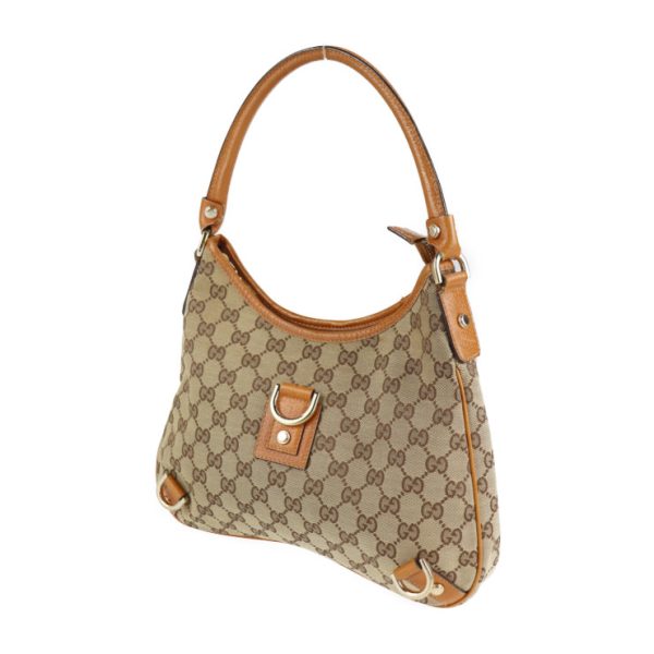 2107113008112 2 GUCCI Abbey Shoulder Bag GG Canvas Beige Orange Brown