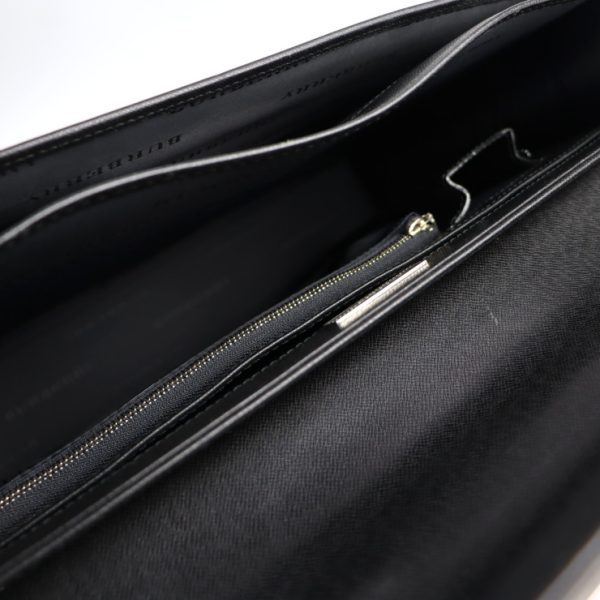 2110023002188 8 Burberry Leather Canvas Business Bag Black