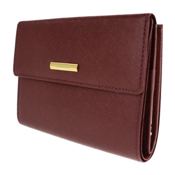 2110033002224 2 Burberry Leather Bifold Wallet Bordeaux