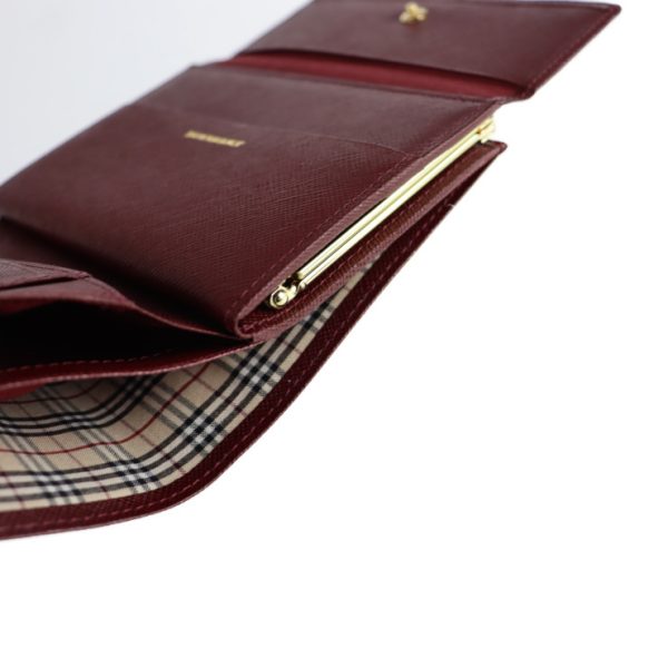 2110033002224 5 Burberry Leather Bifold Wallet Bordeaux