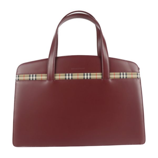 2110063007213 1 Burberry Calf Leather Tote Bag Bordeaux