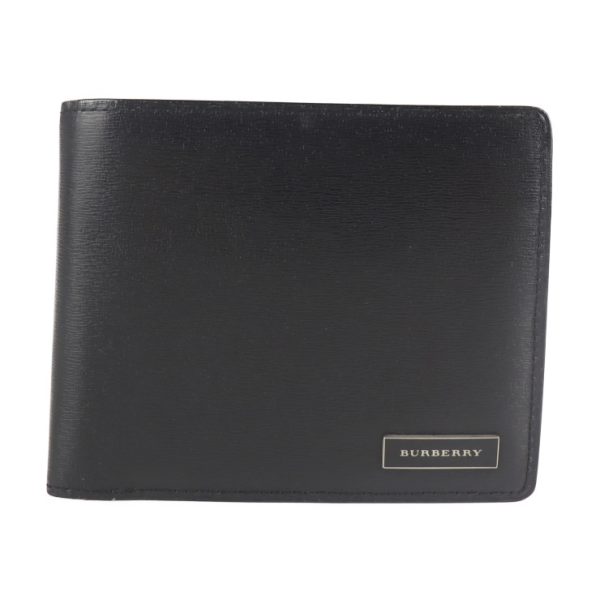 2110063007241 1 Burberry Leather Bifold Wallet Black