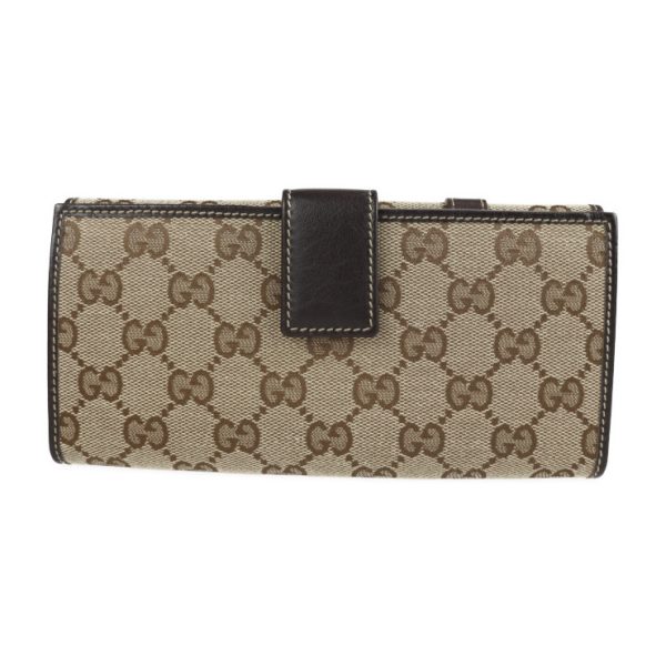 2110123001141 3 GUCCI Royal Continental Wallet GG Canvas Beige Brown