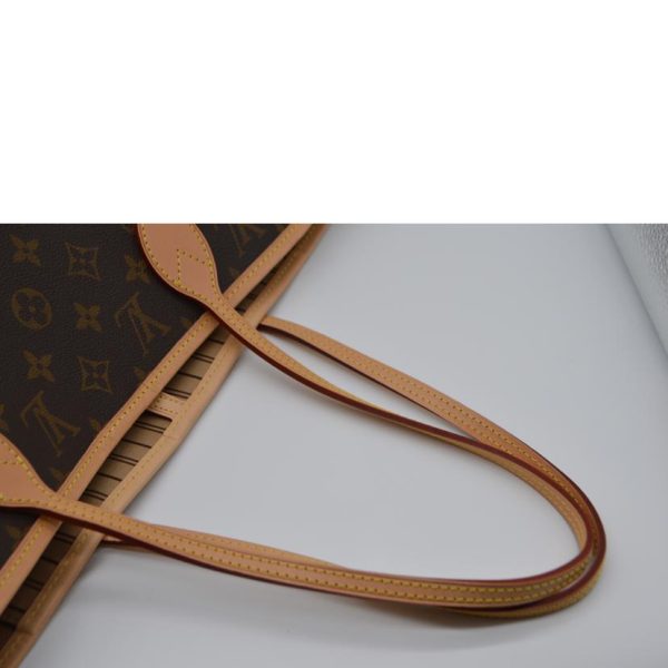 21108 4 Louis Vuitton Neverfull MM New Model Monogram Tote Bag Beige