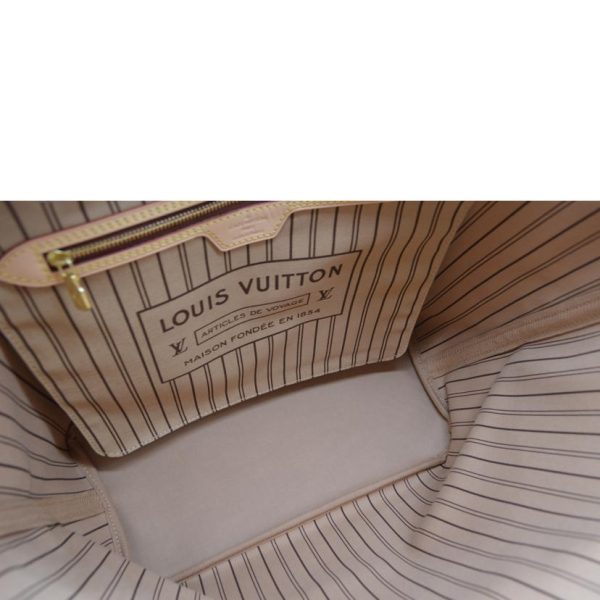 21108 5 Louis Vuitton Neverfull Monogram Tote Bag Beige