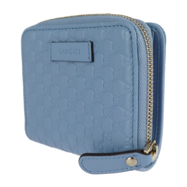 2111113007163 2 GUCCI Micro Guccisima Bifold Wallet Leather Light Blue