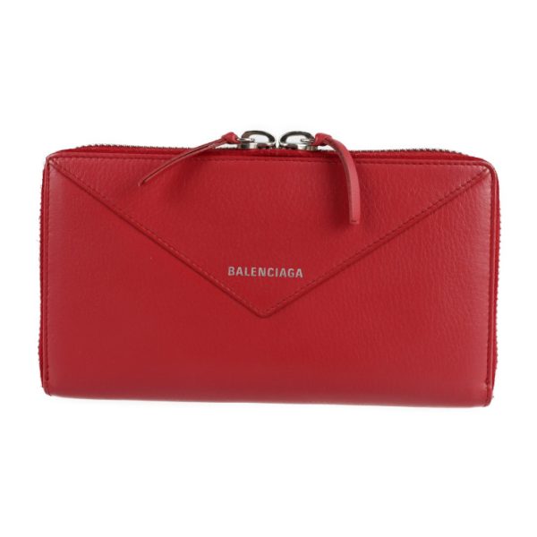 2112053002105 1 Balenciaga Paper Continental Leather Long Wallet Red