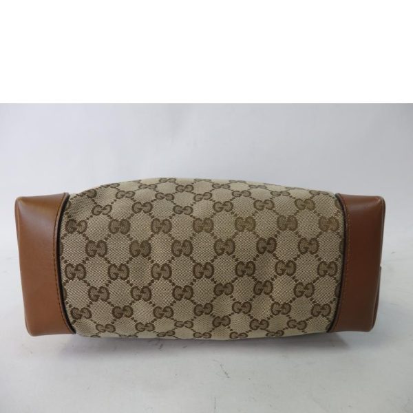 21122 4 Gucci GG Canvas Shoulder Bag Brown