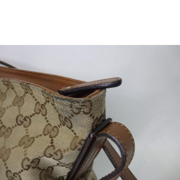 21122 8 Gucci GG Canvas Shoulder Bag Brown